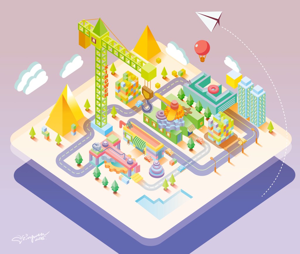 2.5D vector Illustration